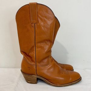 Vintage Frye 6255 Camel Brown Western Cowboy Boots Women's 9 B
